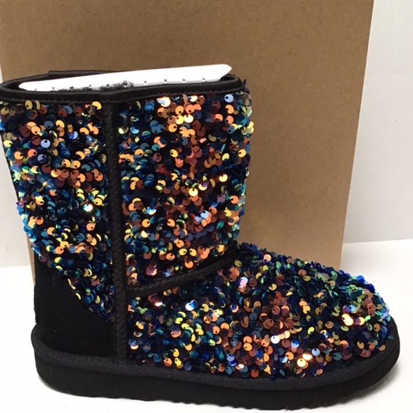 UGG Other - NWT UGG Classic Stellar Sequin Kids Boots Size3